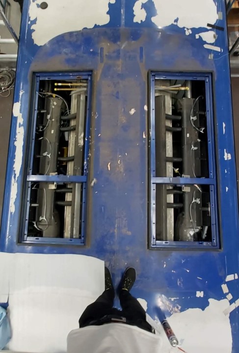 Bus roof after installation